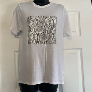 Express One Eleven snakeskin print T shirt